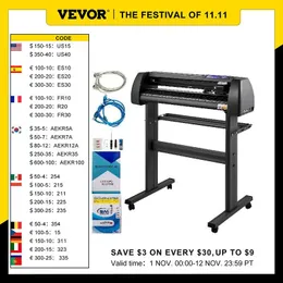 Plotter Vevor 28Inch Vinyl Cutter Plotter Machine Cutting Printer med pennhållare USB Offline Triple Ports för att ansluta för manuell DIY