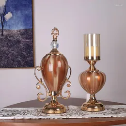 花瓶ヨーロッパのガラス装飾品ホーム家具モデルルームリビングテレビキャビネットワインクローゼットルーム