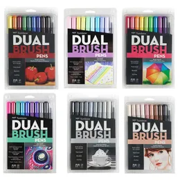 Markers Japan Tombow ABT Soft Brush Pen Art Markers Set Smooth Watercolor Drawing Marker Pens Caligraphy Lettering Dual Brush Pen