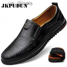 Zapatos de vestir Zapatos de hombre de cuero genuino Marca de lujo 2022 Slip casual en mocasines formales Hombres Mocasines Italiano Negro Hombre Zapatos de conducción JKPUDUN J230628