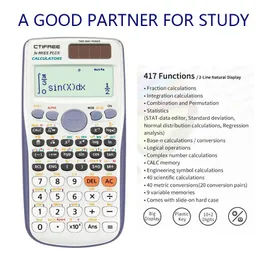 Kalkylatorer 417 Funktioner Scientific Calculator Scientific Function Calculator Engineering Stationery för High School University