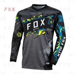 남자 티셔츠 2021 New MEN 내리막 유니폼 MTB 자전거 셔츠 Offroad DH 오토바이 저지 Motocross Sportwear 의류 자전거 HTTP FOX JERSEY