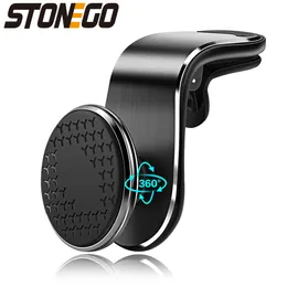 Stonego 360 Metal Magnetic Car Phone Holder Universal Magnet Air Vent Mount in Car携帯電話ホルダースタンド