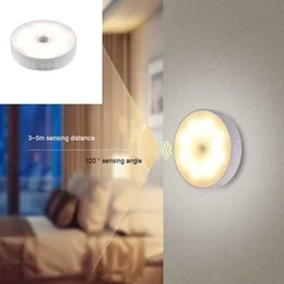 s Sensor Wireless LED Night USB Bedroom Lamp Room Decor Cabient Light Detector Stairs Hallway Closet Motion HKD230628