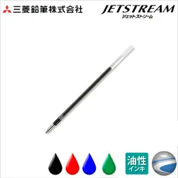 Pens 10pcs UNI JETSTREAM SXR80 Medium Oil Refill Ballpoint Refill 0.38 / 0.5 / 0.7mm MSXE52005 Refill Quickdrying Low Resistance