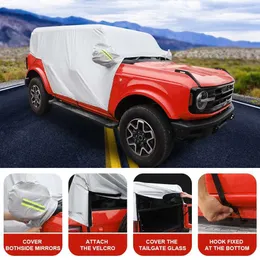 Covers Car Cover for Ford Bronco 4 Door 2021 2022 Windproof Watter Proof Dustproof Scratch Resistant Outdoor UV ProtectionHKD230628