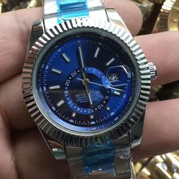 Известный бренд, дизайнерские роскошные часы из нержавеющей стали, серебряные президентские кварцевые часы Sky Dweller, мужские подарочные коробки