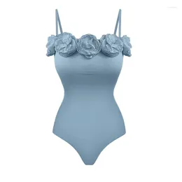 Costumi da bagno femminile da nuoto in spiaggia per la spiaggia da bagno da bagno un pezzo 2023 abita da bagno fiore francese cucendo un solido beachwear in poliestere push up