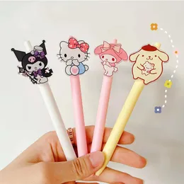 Stifte 10pcs im zufälligen Kawaii Cartoon Press Gel Pen koreanische Schreibweichung süße Gel -Tintenstifte 0,5 mm Schwarz Gel Ink Stifte School Office Supply