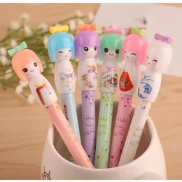 Ручки 72pcs милая ручка Kawaii Kimono Doll Gel Pens для школьников офис писать девушку стиль творческая стационарная бесплатная доставка