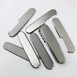 Kniv DIY Titaniumlegering TC4 Skala Handtag med tweezer tandpetare utskärning för 91mm Victorinox Swiss Army Knife Diy Mod