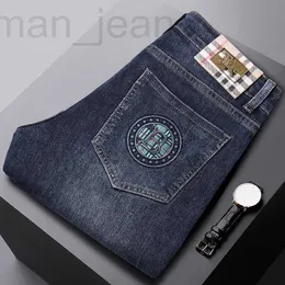 Jeans pour hommes designer 2022 automne/hiver marque épaisse Slim Fit petit pantalon en Denim extensible à manches droites FAJ4