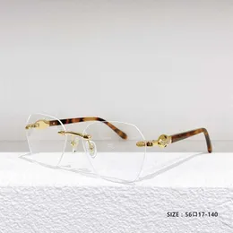 2023 Carultralight Titanium Alloy Rimless Men Glasses Frame Square Teeglasses Myopia Proscription Frames for Spotical Eye Glass Ieewear