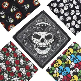 Bandanas Skull Bandana Square Scarf % Cotton Square Handduk Hip Hop Sport Paisley Bicycle Head Scarf Woman Scarves For Neck X0628