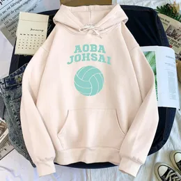 Hot style Men's Hoodies Man Hoodie Anime Haikyuu Aoba Johsai High School Badge Print Sweater Men O-Neck Concise Holiday Gift Lady Moletom