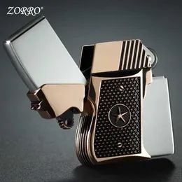 Zorro kerosene LighterユニークなBiu形状銅風の葉巻葉巻男性の絶妙なギフトコレクション75o3