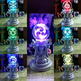 Andra leksaker Game Genshin Impact Element God's Eye Vision Night Light Wendi Xiao Klee Hutao Inazuma Mondstadt Liyue Gifts 230627