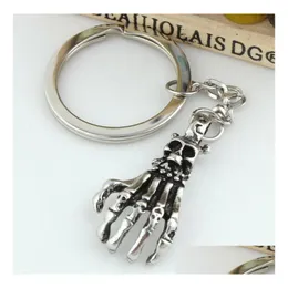 Key Rings Creative Metal Chain Skl Ring Personality Pendant For Bag And Car Nice Accessories Ship Drop Delivery Jewelry Dhsol