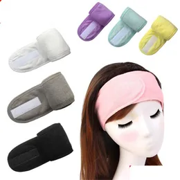 Headband Spa Sweat Hairband Head Wrap Towel Hair Wraps Non-Slip Stretchable Washable For Sports Women Makeup Face Wash Xb1 Drop Deli Dhqhv