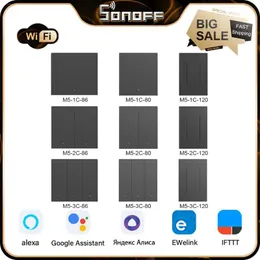 Sontr Sonoff M5 Switchman WiFi Smart Switch 1/2/3 Gang 80/86/120 Typ EU/US WALL Push Scena Scena za pośrednictwem Ewelink Alexa Alice App