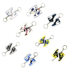 Keychains Lanyards Mtistyle Fashion Märke 3D -skor Trendiga sneakers Key Chain Mini Sports Keychain Bag Pendant Accessories Drop Deli Dhlze