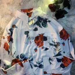Мужские повседневные рубашки Летняя рубашка с цветочным принтом Мужская гавайская рубашка с длинным рукавом Пляжная одежда Мужские повседневные рубашки с принтом Aloha Свободный крой J230628