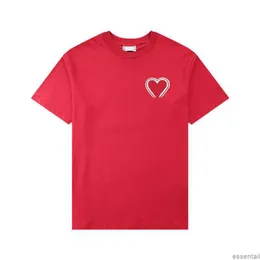 파리 디자이너 Amis t 셔츠 Tshirts 2023 새로운 자수 편지 순수 코튼 반팔 남성 여성 럭셔리 의류 패션 캐주얼 t 셔츠 F3gb