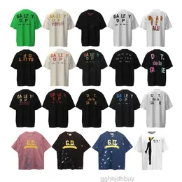 Galleryse Depts T Gömlek Yaz Moda Erkek Kadın Tasarımcılar Tee Tişörtleri Gevşek Kısa Kollu Hip Hop Streetwear Mektup T-Shirt X02R Tops
