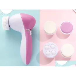 Other Skin Care Tools 5 In 1 Electric Matic Facial Cleanser Wash Face Cleaning Hine Pore Cleaner Body Cleansing Mas Brush Xb1 Drop D Dhxd7