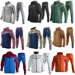 Hot Sale Tech Fleece NLKE Tracksuit Designer Thin Men's Sportswear For Women Zip Up Hoodie Men - Långärmare Jacke Jogger Pants