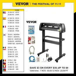 Плоттер Vevor Vinyl Cutter Machine с держателем ручки компьютер Windows Software 28/34 -дюймового максимального резки бумаги для печати для печати