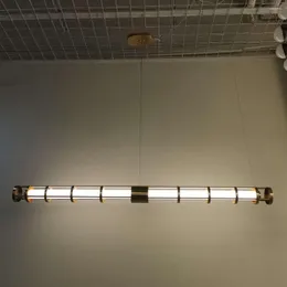 Lampy wiszące kreatywne metalowe jadalnia akryl żyrandol amerykański minimalistyczny wystawa Hall Living Personality Hollow