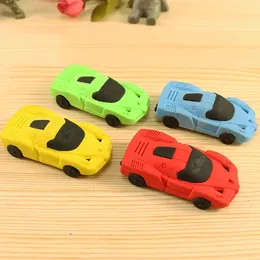 ERASER 20 PC/ LOT CAR SHAPE面白い鉛筆ゴム消しゴム/クリエイティブラーニング文房具/子供学生学校賞ギフト