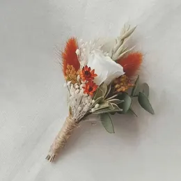 Dried Flowers Small Floral Preserved Rose Wedding Corsage Flower Gypsophila for Bridesmaid Guests Marriage Accessories DIY Craft
