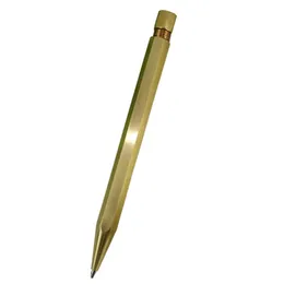 Pens Acmecn Nuova penna in ottone da 46 g con design esagonale Twist Twing Ballpoint Pen Pen Office Scrittura Strumento Craft Craft Stationeries