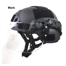 Tactical Helmets MICH2000 Action Version Patrol Tactical Helmet Transparent Anti-Riot Protective Mask CS Anti-face Safe Protective HelmetHKD230628