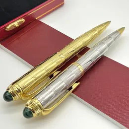 Penne Luxury Classic Green/Blue Lagner Barrel Ballpoint Pen di qualità Silver/Golden Clip Scrittura Smooth Office School Stationery