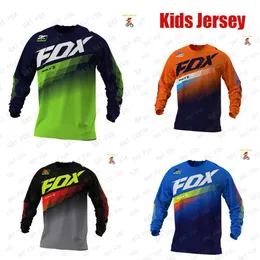 Camisetas masculinas para crianças Motocross Downhill Cycling Jersey Off Road Racing T-shirt bat fox Bike Jersey Motocross MTB DH Roupas infantis