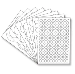 Klistermärken A4 Sheet 80Sheets/Pack 2cm 3cm 7cm 8cm Glossy Matte White Round Sticker Etiketter för LLASer -skrivare Injicering Print