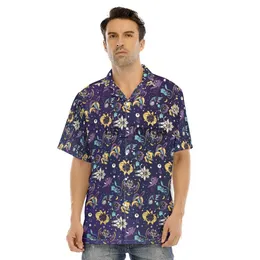 Erkek Casual Gömlek Yeni erkek Hawaii Gömlek Anime Baskı Gengar Kawaii Komik Tam 3D Baskı Kısa Kollu Düğme Yazlık Gömlek J230628