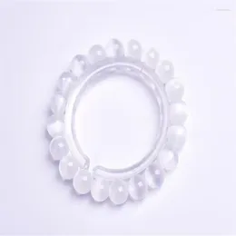 Pulseira de miçangas de selenita branco equilíbrio de cura reiki Buda oração para mulheres homens