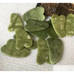 Pietre da massaggio Rocce Gua Sha Guasha Salute Natural Jade Scra Board Therapy Scraper Care Beauty Mas Tool Drop Delivery Dhjtb