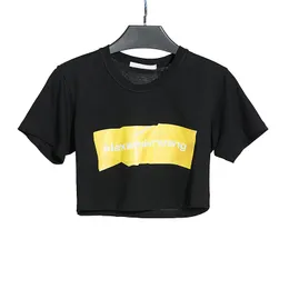 Crew Neck Women Tops Womens T Shirt Crop Top Tee Designer Clothes Tshirt Cotton Short Sleeve Letter Print Fashion Summer Pullover Female Black Rock 699