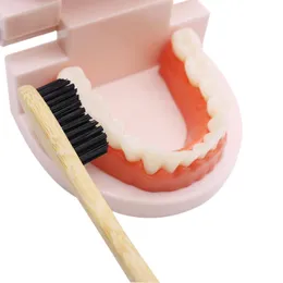 Rasoio 8 pezzi Spazzolino rigido Spazzolino da denti in bambù extra duro Spazzolino manuale Spazzolino da denti ecologico con setole dure