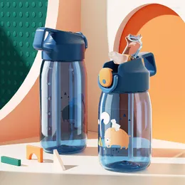 Garrafas de água 400ml/550ml Material Tritan de alta qualidade Garrafa infantil com canudo à prova de vazamento BPA livre de plástico durável para beber