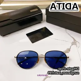 Солнцезащитные очки DITA DRX 8866, дизайнерские солнцезащитные очки для мужчин, линзы из смолы, обесцвечивание uv400, синий титан TOP, высококачественный оригинальный бренд, очки 4U2N