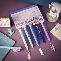 Pennor 36 datorer/mycket söt astronaut flicka gel penna kawaii 0,5 mm svart bläck signatur pennpens stationer presentkontorskolan leveranser grossist