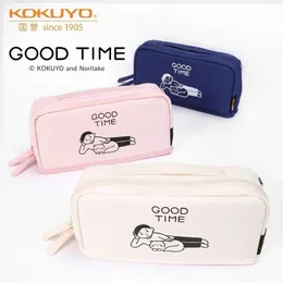 Çantalar 1pc Japonya Kokuyo Noritake Limited Haco Kalem Çantası Argecapacity Çok Katlı Depolama Okulu Malzemeleri