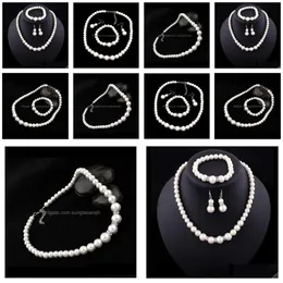 Earrings Necklace Promotion Bride Jewelry Of Creative Imitation Pearl Bracelet Piece Costume Wedding Jewerly Set Drop Delivery Sets Dhprd