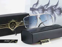 Лучший дизайнер Dita 17302 Солнцезащитные очки мужская и женская металлическая ретро -модные черные очки.